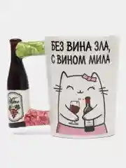 Набор "Острое чувство вина": кружка 400 мл, блокнот 12 листов, ручка