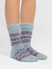 Серый меланж женские шерстяные носки