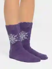 Фиолетовый женские шерстяные носки