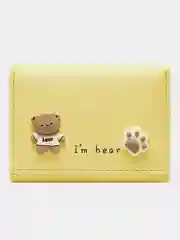 Желтый женский кошелек "I am bear", детский (мишка)