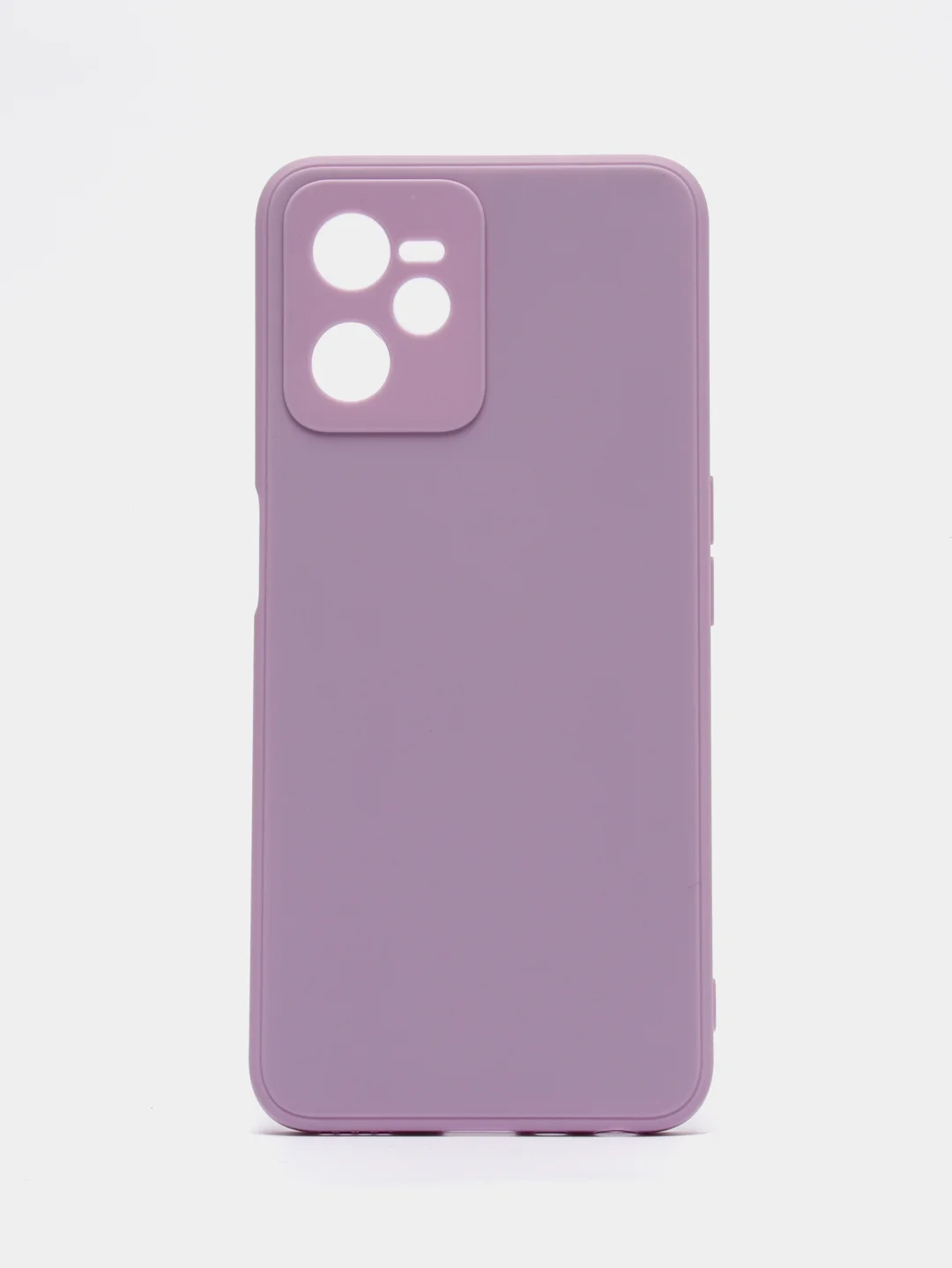 Сиреневый чехол для Realme C35 / Реалми С35 силиконовый, цветной, с мягким подкладом