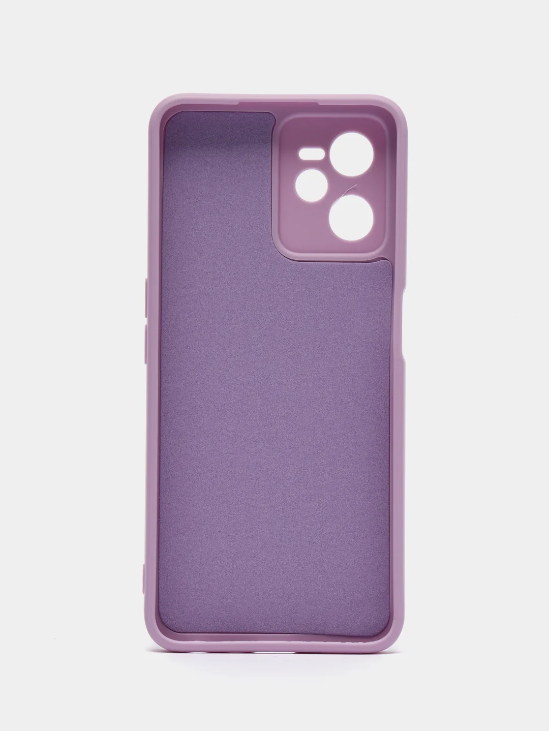 Сиреневый чехол для Realme C35 / Реалми С35 силиконовый, цветной, с мягким подкладом