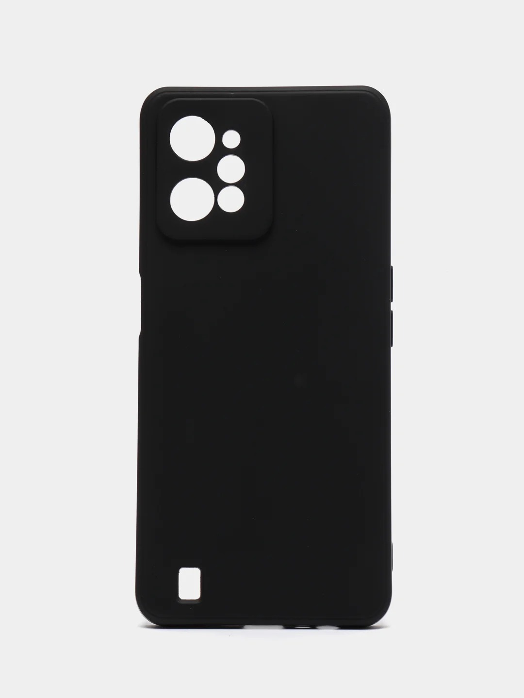 Черный чехол для Realme C31 / Реалми С31 силиконовый, цветной, с мягким подкладом