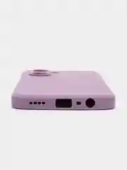 Сиреневый чехол для Realme C33 / Реалми С33 силиконовый, цветной, с мягким подкладом