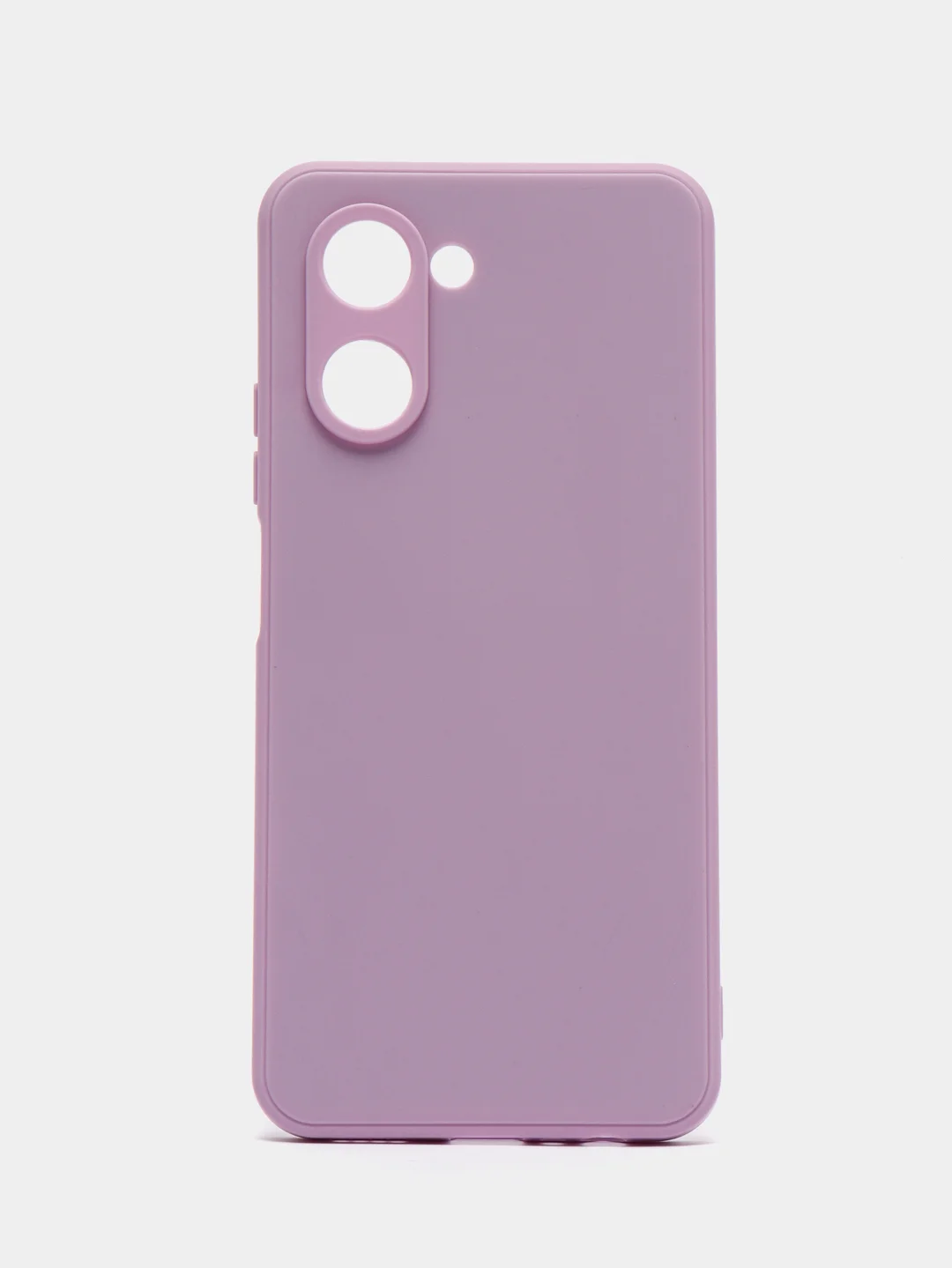 Сиреневый чехол для Realme C33 / Реалми С33 силиконовый, цветной, с мягким подкладом