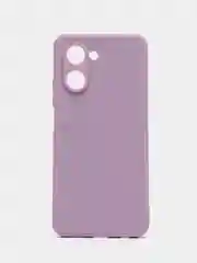 Сиреневый чехол для Realme C33 / Реалми С33 силиконовый, цветной, с мягким подкладом