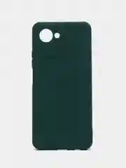 Тёмно-зелёный чехол Realme C30 C30s Narzo 50i Prime Реалми С30 силиконовый цветной с мягким подкладом