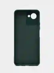 Тёмно-зелёный чехол Realme C30 C30s Narzo 50i Prime Реалми С30 силиконовый цветной с мягким подкладом