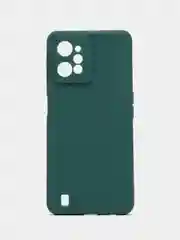 Тёмно-зелёный чехол для Realme C31 / Реалми С31 силиконовый, цветной, с мягким подкладом