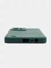 Тёмно-зелёный чехол для Realme C31 / Реалми С31 силиконовый, цветной, с мягким подкладом