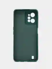 Тёмно-зелёный чехол для Realme C31 / Реалми С31 силиконовый, цветной, с мягким подкладом