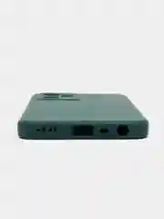 Тёмно-зелёный чехол для Realme C35 / Реалми С35 силиконовый, цветной, с мягким подкладом