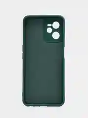 Тёмно-зелёный чехол для Realme C35 / Реалми С35 силиконовый, цветной, с мягким подкладом