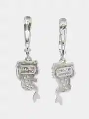 Бирюзовый серьги серебряные, детские
