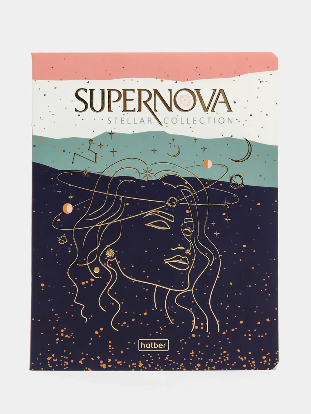 Золотой тетрадь "Supernova", матовая ламинация, 48 листов