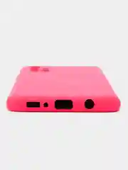 Тёмно-розовый чехол Samsung Galaxy A71, Самсунг Галакси А71 силиконовый Silicone Cover