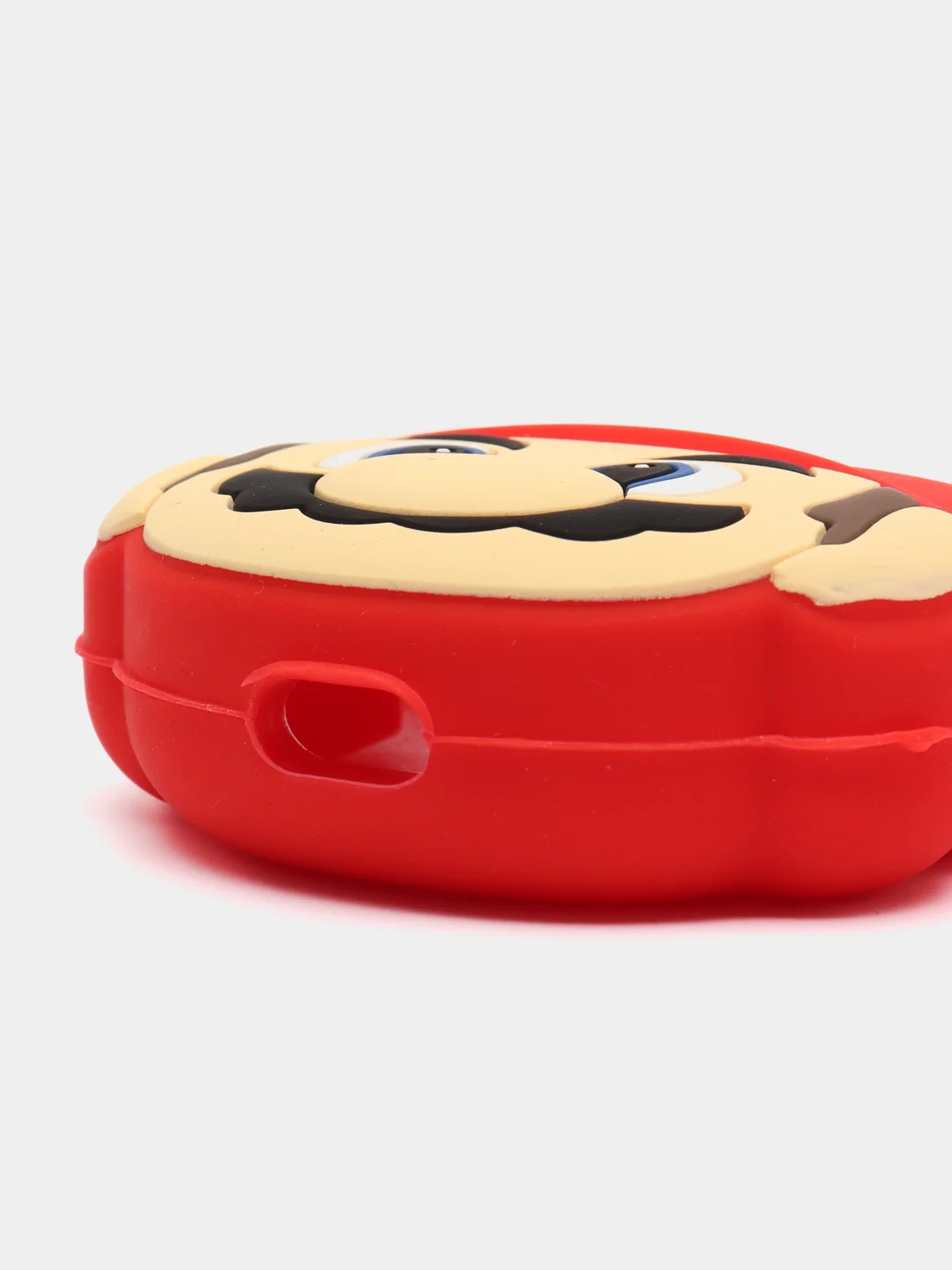 Вишнёвый чехол для беспроводных наушников Apple AirPods 1/2, с карабином, силиконовый