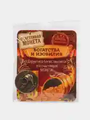 Бронзовый монета Монета изобилия и достатка, d=2 см