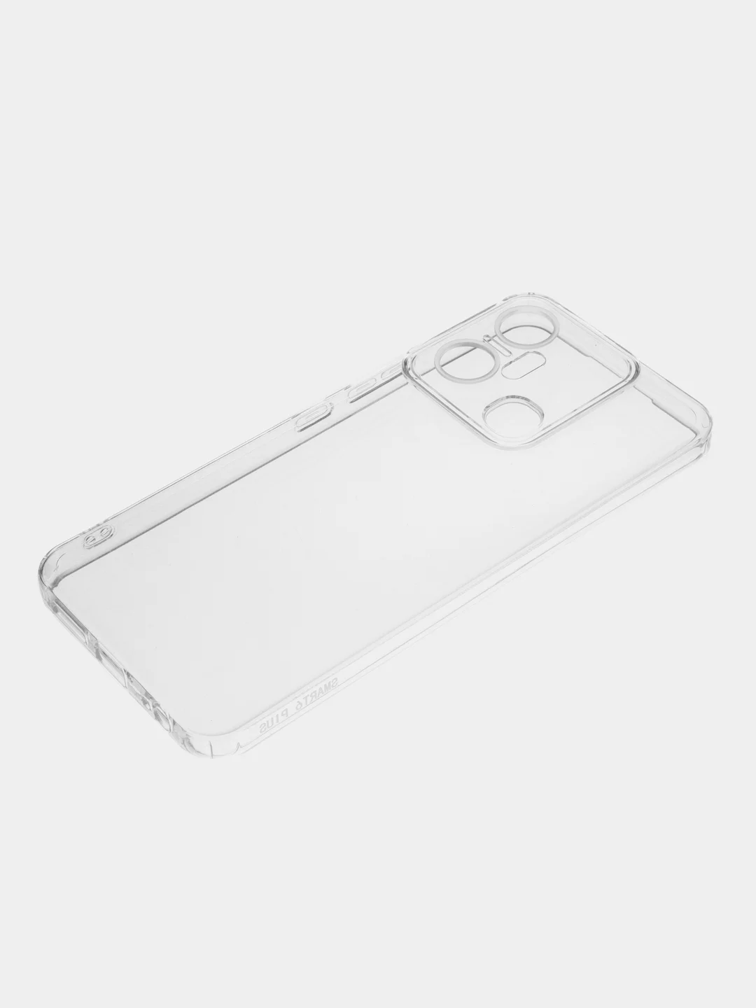 Чехол для Infinix Smart 6 Plus, с защитой камеры, силикон, прозрачный, плотный