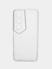 Плотный чехол для Tecno Pova 4 Pro, с защитой камеры, силикон, прозрачный