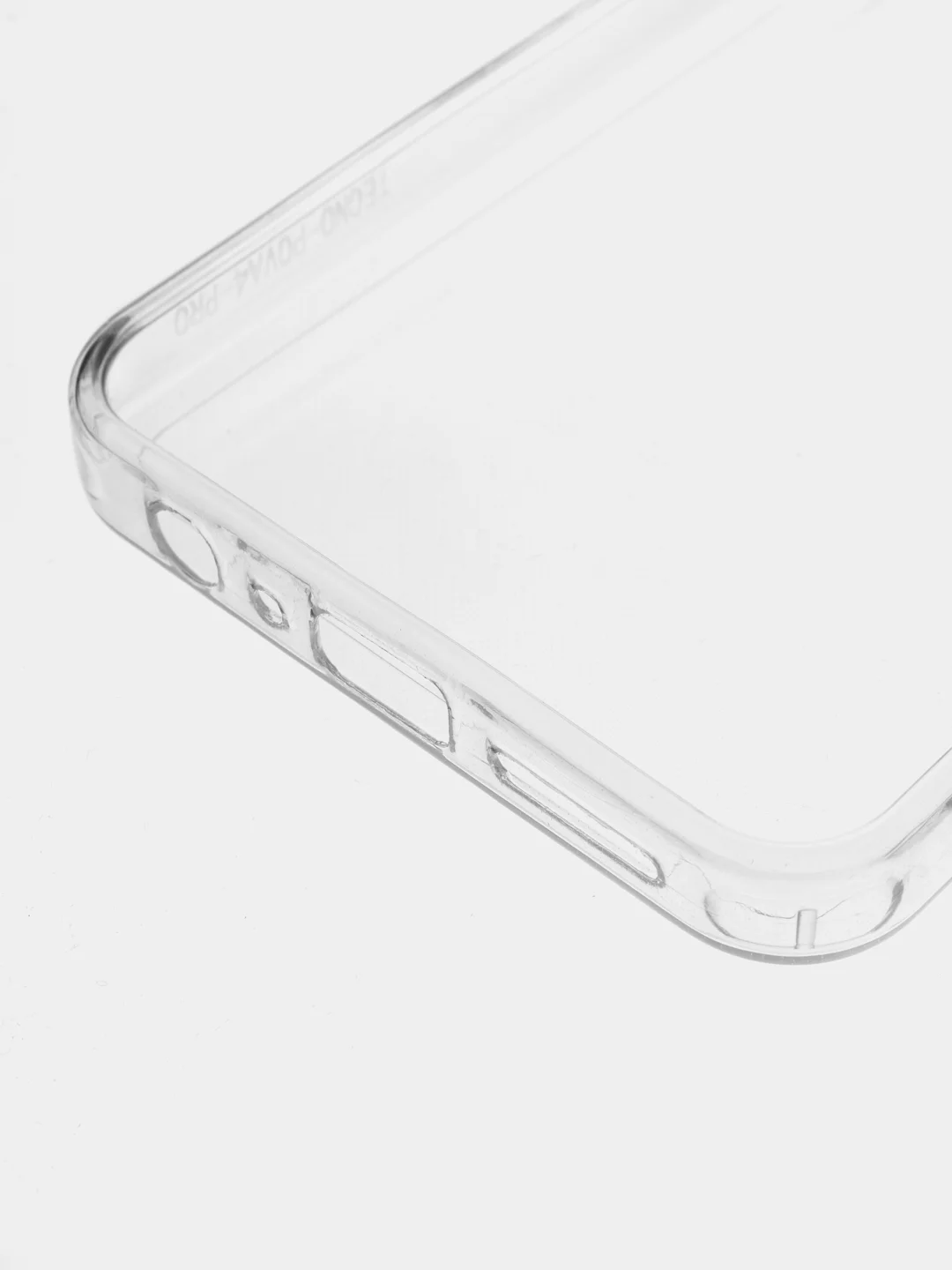 Плотный чехол для Tecno Pova 4 Pro, с защитой камеры, силикон, прозрачный