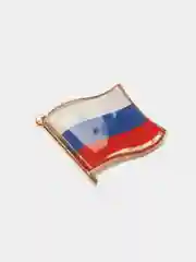 Брошь "Флаг России", с эмалью