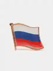 Брошь "Флаг России", с эмалью