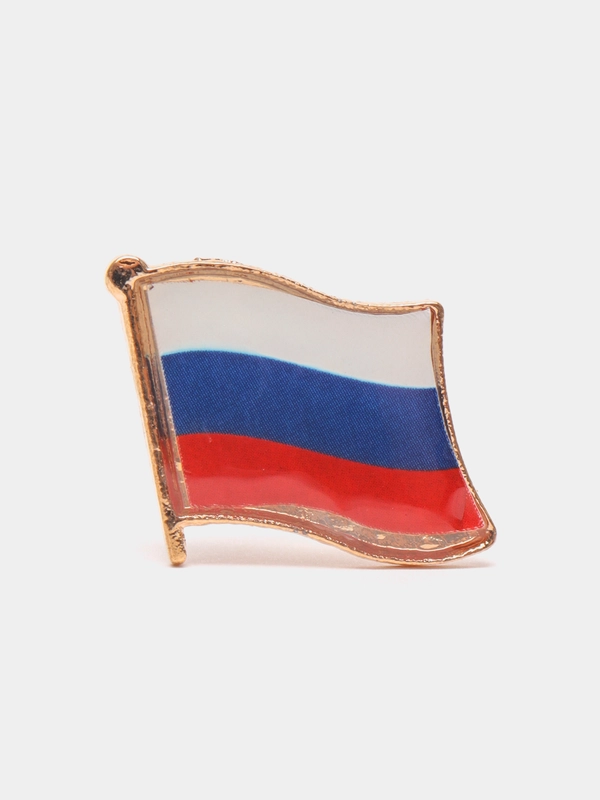 Брошь "Флаг России", с эмалью