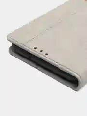 Серый чехол книжка Rich Boss для Samsung A13, экокожа, нубук, с визитницей