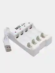 Белый зарядное устройство для ААА и АА аккумуляторов 1,2 и 1,5 В с USB кабелем