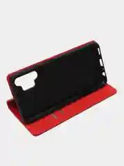 Красный чехол книжка Rich Boss для Samsung A13, экокожа, нубук, с визитницей