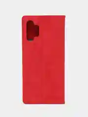 Красный чехол книжка Rich Boss для Samsung A13, экокожа, нубук, с визитницей