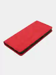 Красный чехол книжка Rich Boss для Samsung A13, экокожа, нубук, с визитницей