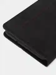 Черный чехол книжка Rich Boss для Samsung A13, экокожа, нубук, с визитницей