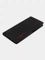 Черный чехол книжка Rich Boss для Samsung A13, экокожа, нубук, с визитницей