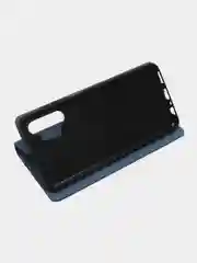 Синий чехол книжка Rich Boss для Samsung A13, экокожа, нубук, с визитницей