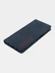 Синий чехол книжка Rich Boss для Samsung A13, экокожа, нубук, с визитницей