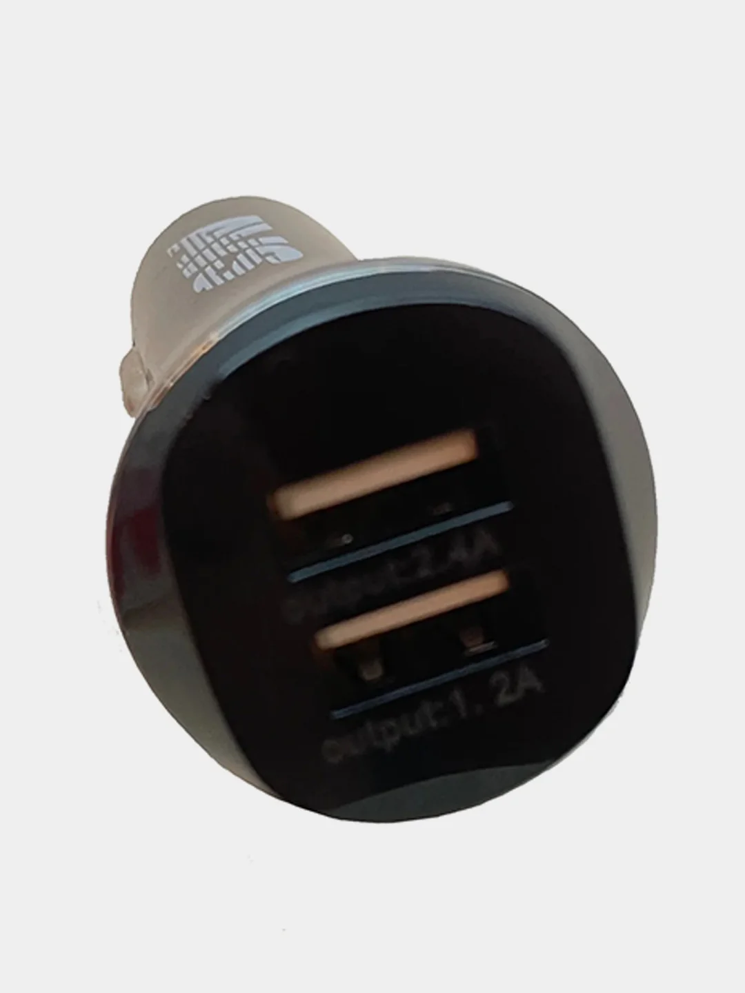 Черный usb автомобильное зарядное устройство 2 порта (от прикуривавтеля)