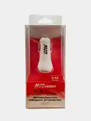 Белый usb автомобильное зарядное устройство 2 порта (от прикуривавтеля)
