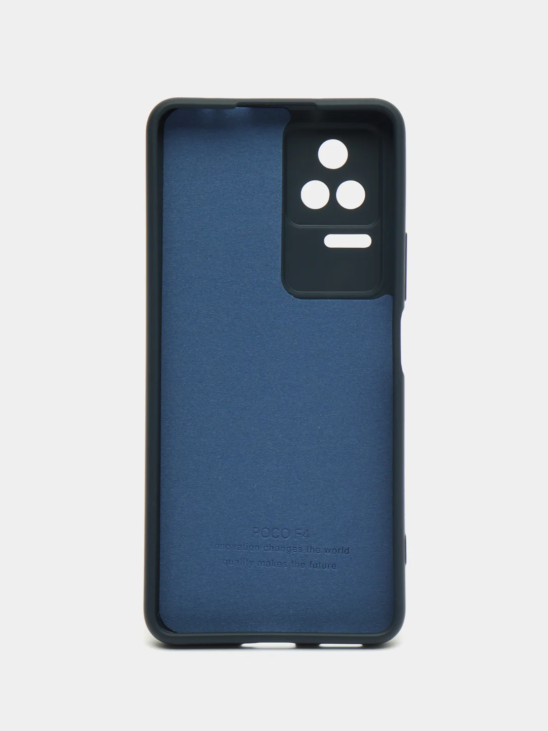 Темно-синий чехол силиконовый для Xiaomi Poco F4 (Сяоми Поко Ф4)