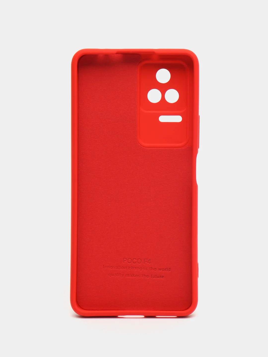 Красный чехол силиконовый для Xiaomi Poco F4 (Сяоми Поко Ф4)