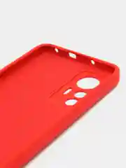 Красный чехол Xiaomi 12 Lite Сяоми 12 Лайт силиконовый закрый низ бархат внутри Silicone Cover