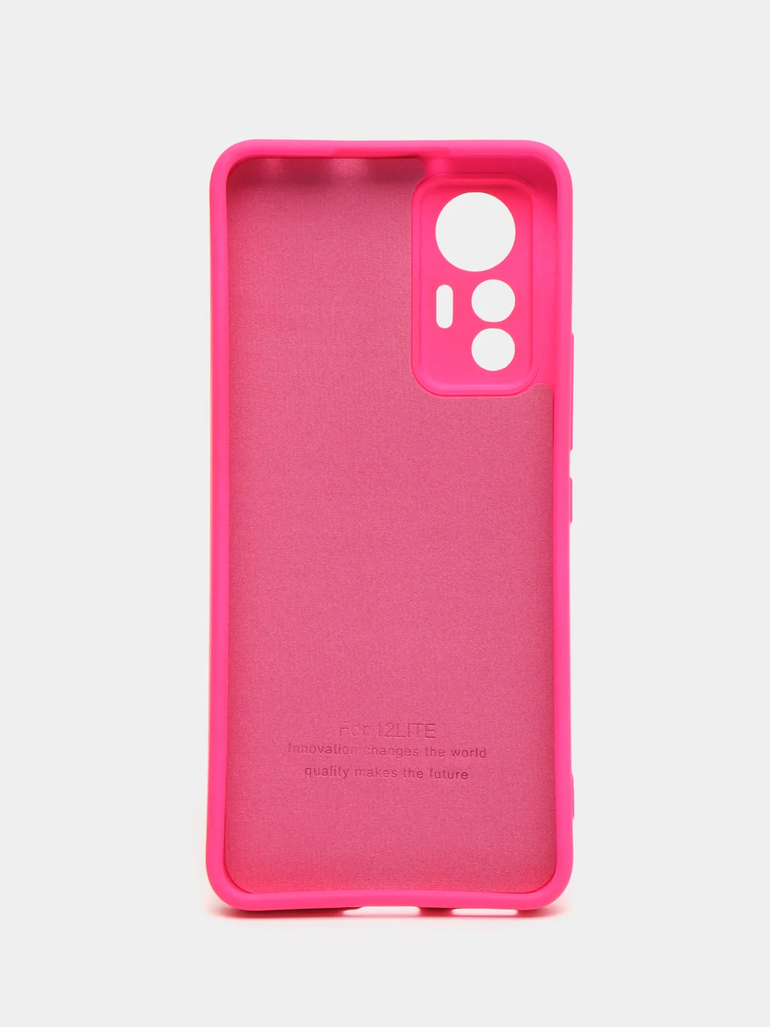 Фуксия чехол Xiaomi 12 Lite Сяоми 12 Лайт силиконовый закрый низ бархат внутри Silicone Cover