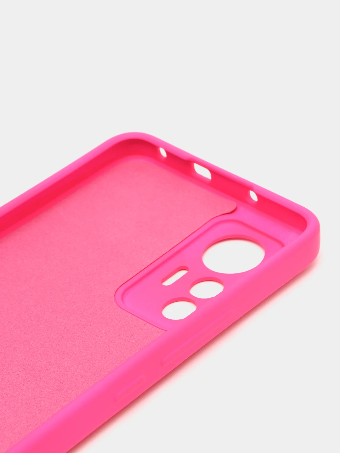 Фуксия чехол Xiaomi 12 Lite Сяоми 12 Лайт силиконовый закрый низ бархат внутри Silicone Cover