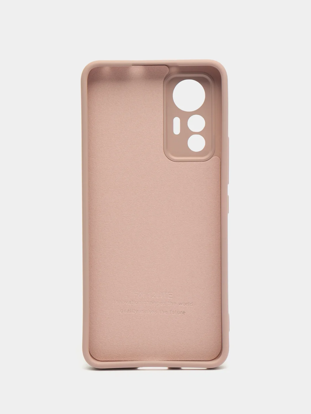 Пудровый чехол Xiaomi 12 Lite Сяоми 12 Лайт силиконовый закрый низ бархат внутри Silicone Cover
