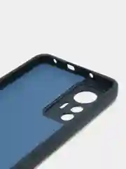 Темно-синий чехол Xiaomi 12 Lite Сяоми 12 Лайт силиконовый закрый низ бархат внутри Silicone Cover