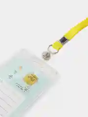 Горчичный бейдж с лентой для пропуска, прозрачный