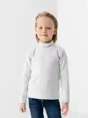 Серый металлик водолазка детская базовая, для мальчика 3-6 лет, 3 цвета