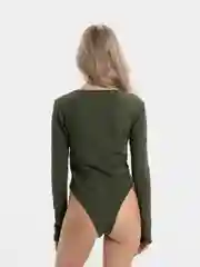 Оливковый боди кофта женское с длинными рукавами с пальцем
