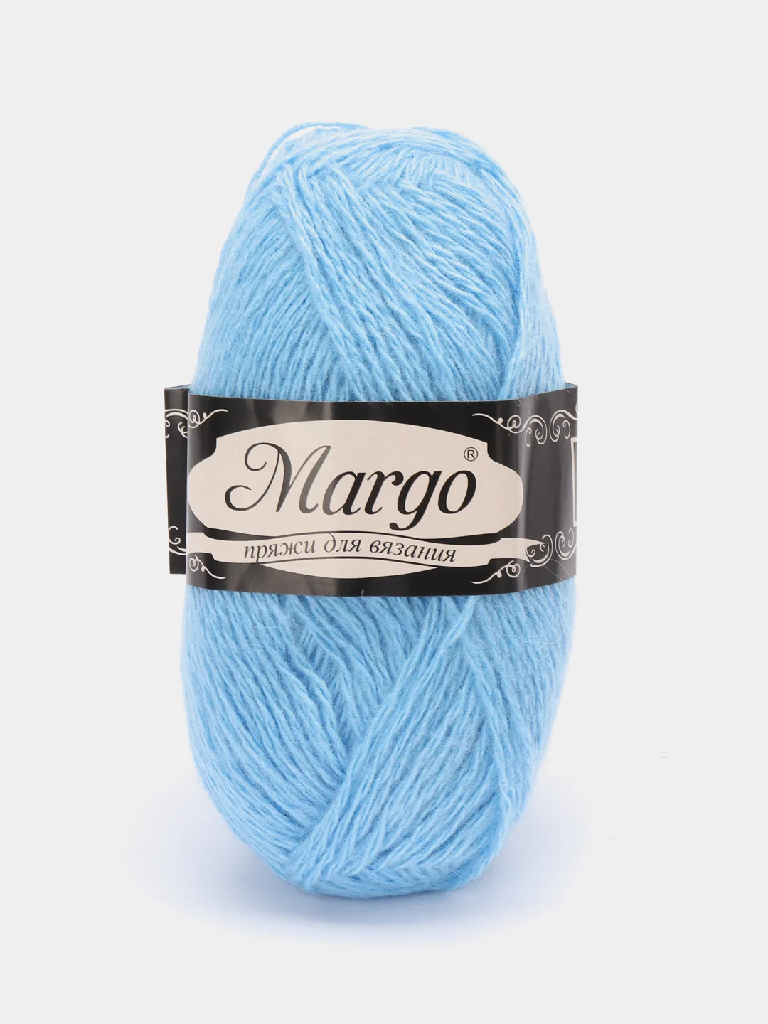 Небесно-голубой пряжа для вязания Margo, акрил с пухом, 230 м, 100 г